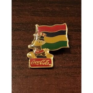 Vintage 1984 Los Angeles‎ Olympics Coca Cola Sam Eagle Mauritius Flag Lapel Pin